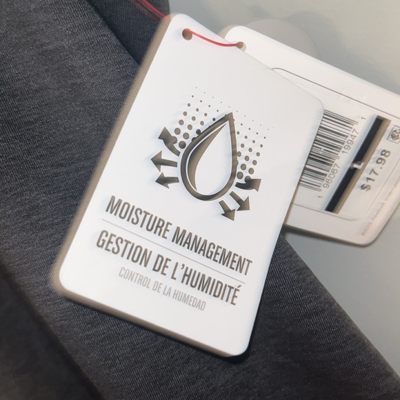 Slim Fit Moisture Management Reebok Black Heather Workout Trainer Tank Top Shirt - Picture 7 of 8